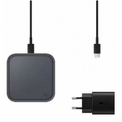 Зарядное устройство Samsung Super Fast Wireless Charger 15W with Adapter, EPP2400T, Black, черный