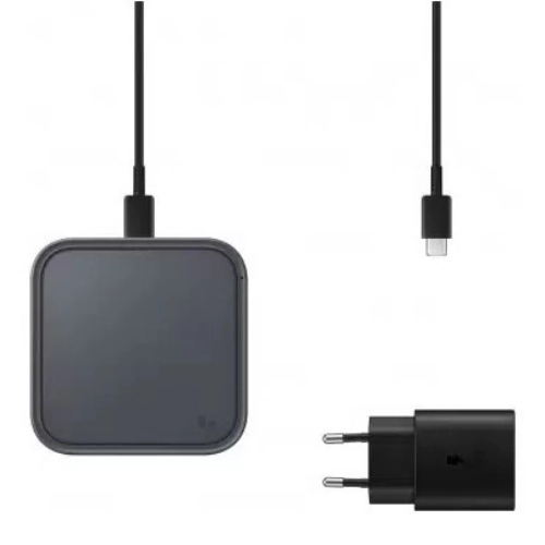 Зарядное устройство Samsung Super Fast Wireless Charger 15W with Adapter, EPP2400T, Black, черный