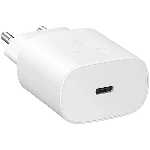 Сетевое зарядное устройство Samsung EP-TA800 + кабель USB Type-C, 25 Вт, белый