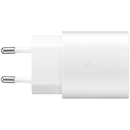 Сетевое зарядное устройство Samsung EP-TA800 + кабель USB Type-C, 25 Вт, белый