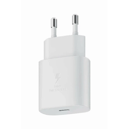 Сетевое зарядное устройство Samsung EP-TA800 + кабель USB Type-C, 25 Вт, белый