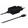 Сетевое зарядное устройство Samsung 15W Power Adapter с кабелем Type-C to Type-C, чёрный
