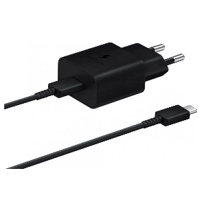 Сетевое зарядное устройство Samsung 15W Power Adapter с кабелем Type-C to Type-C, чёрный