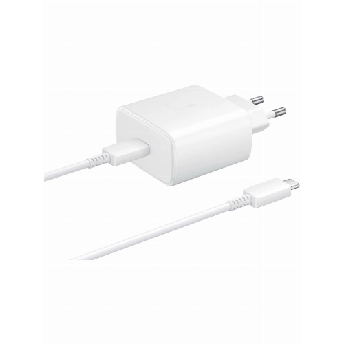 Сетевое зарядное устройство Samsung EP-TA845N + кабель USB Type-C, 45 Вт, белый