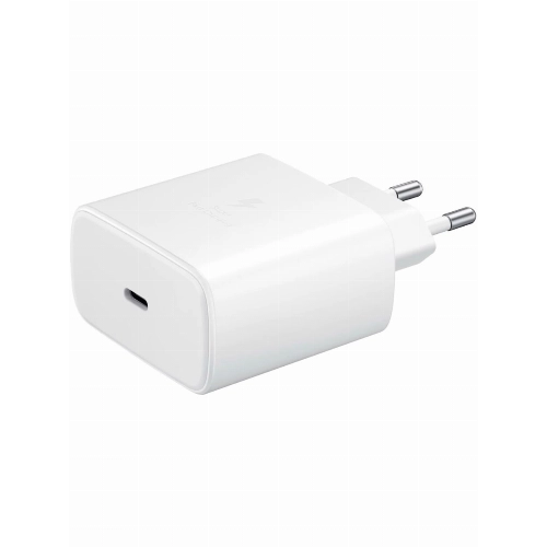 Сетевое зарядное устройство Samsung EP-TA845N + кабель USB Type-C, 45 Вт, белый