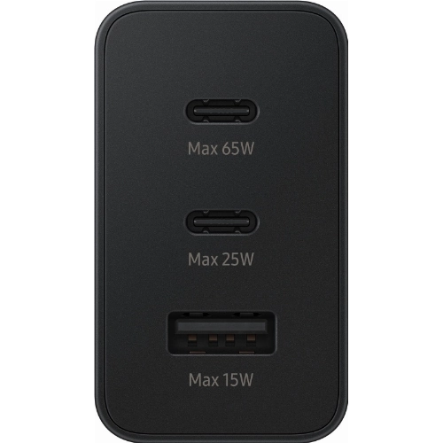 Сетевое зарядное устройство Samsung EP-T6530 USB-A+2xUSB-C, 65 Вт, черный   