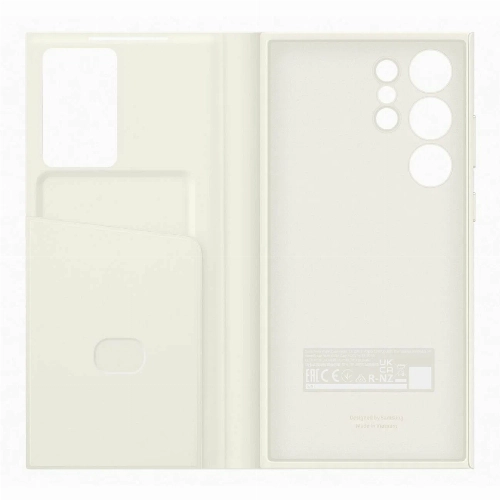 Чехол Samsung Smart View Wallet Case для Galaxy S23 Ultra, кремовый